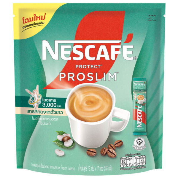 Nescafe Protect Proslim Coffee Mix Powder 15g. Pack 17sachets