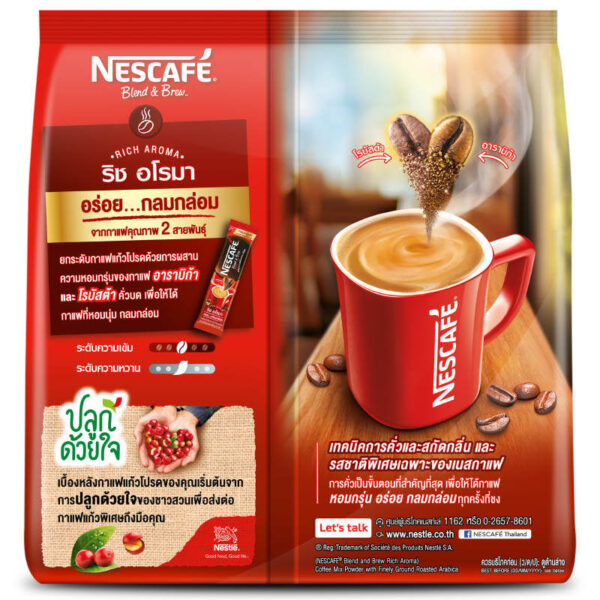 Nescafe Blend&Brew Instant Coffe Mix Rich Aroma 17g. Pack 40sachets - Image 2
