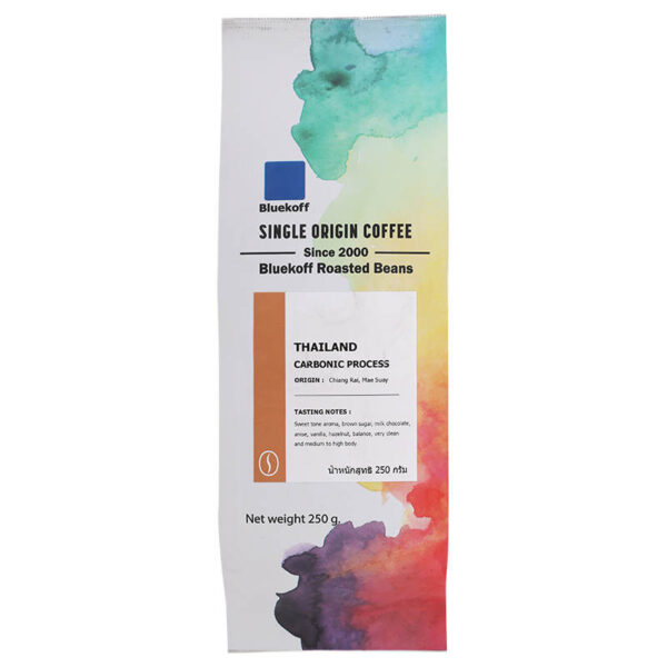 Bluekoff Roasted Coffee Beans Carbonic Process Arabica 250g.